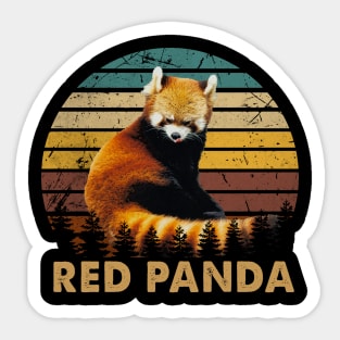 Furry Friends Trendy Tee Featuring the Playfulness of Red Pandas Sticker